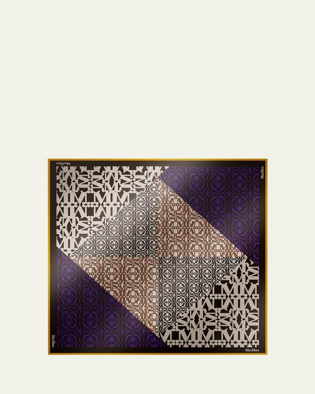 Monogram-Print Silk Scarf